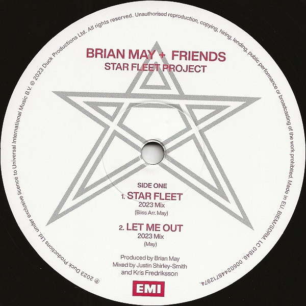Виниловая пластинка Brian May + Friends – Star Fleet Project LP - рис.2
