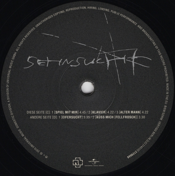 Виниловая пластинка Rammstein Sehnsucht - 2LP - рис.4