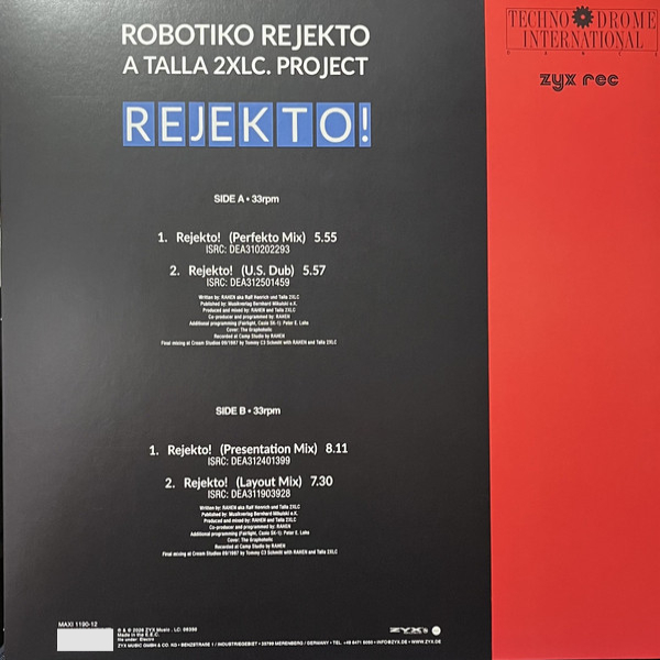 Виниловая пластинка Robotiko Rejekto - Rejekto! (V12) (coloured) LP - рис.1