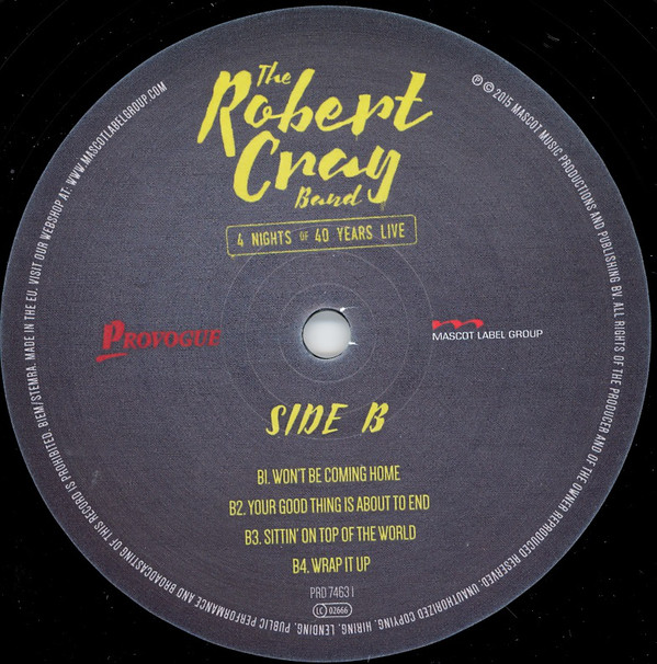 Виниловая пластинка ROBERT CRAY 4 NIGHTS OF 40 YEARS LIVE LP - рис.3