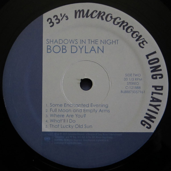 Виниловая пластинка Bob Dylan - Shadows In The Night - рис.3