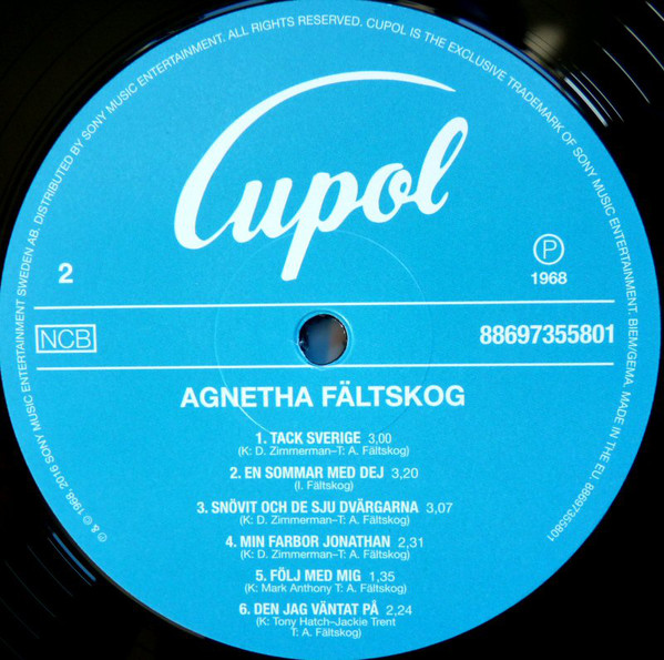Виниловая пластинка AGNETHA FALTSKOG AGNETHA FALTSKOG - рис.2