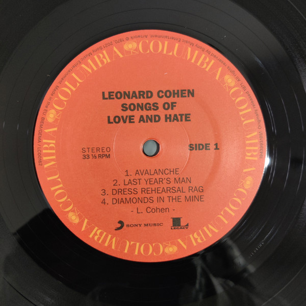 Виниловая пластинка Leonard Cohen – Songs Of Love And Hate (50TH ANNIVERSARY) LP - рис.1