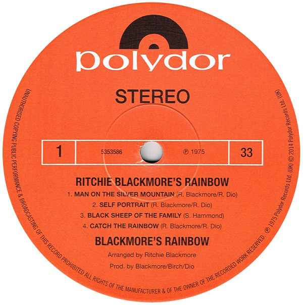 Виниловая пластинка Rainbow Ritchie Blackmore's Rainbow LP - рис.3