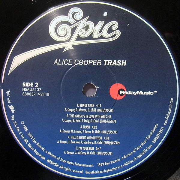 Виниловая пластинка Alice Cooper - Trash - рис.3