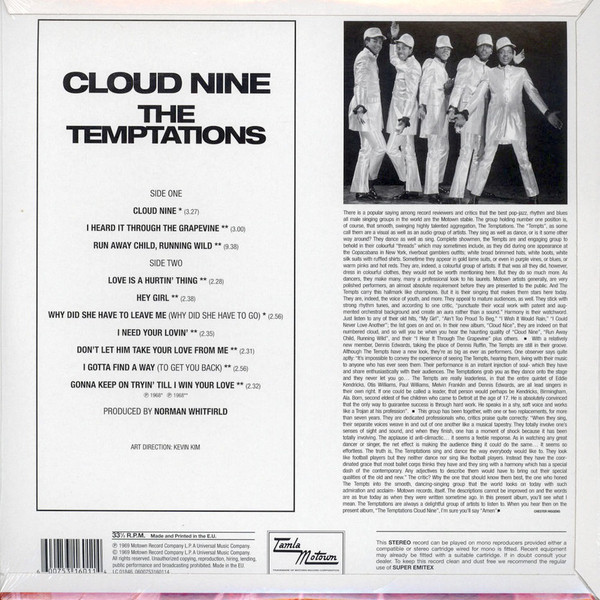 Виниловая пластинка The Temptations - Cloud Nine - рис.1
