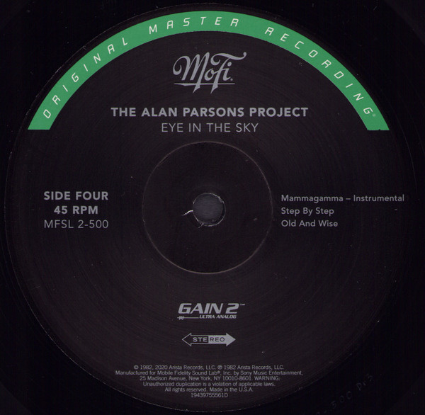 Виниловая пластинка The Alan Parsons Project – Eye In The Sky (MFSL) 2LP - рис.4