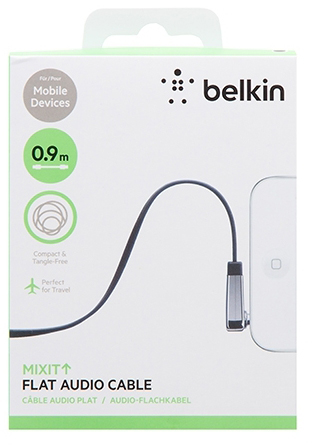 Кабель Belkin Mixit Flat Audio Cable Black - рис.1