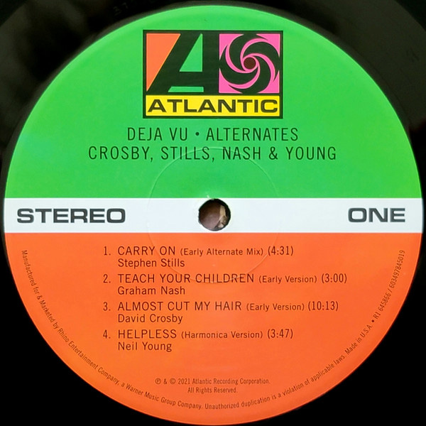 Пластинка Crosby, Stills, Nash & Young, Dallas Taylor & Greg Reeves – Deja Vu LP - рис.3