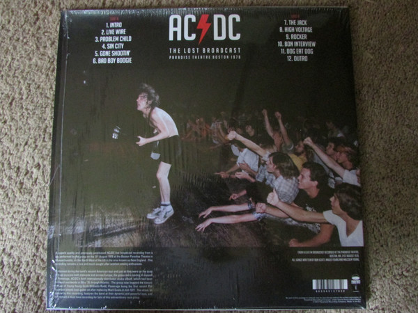 Виниловая пластинка ACDC - The Lost Broadcast Paradise Theatre Boston 1978 - рис.1