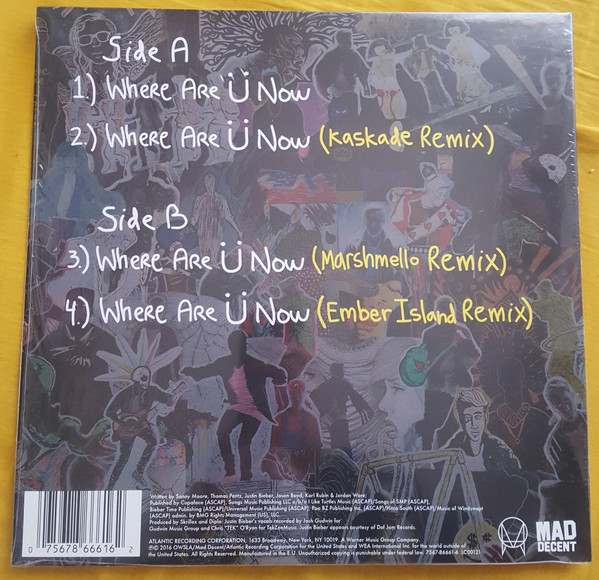 Виниловая пластинка Jack U; Justin Bieber - Where Are U Now - рис.1