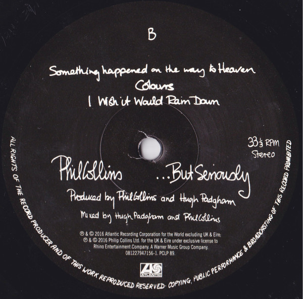 Виниловая пластинка Phil Collins - ...But Seriously - 2LP - рис.6