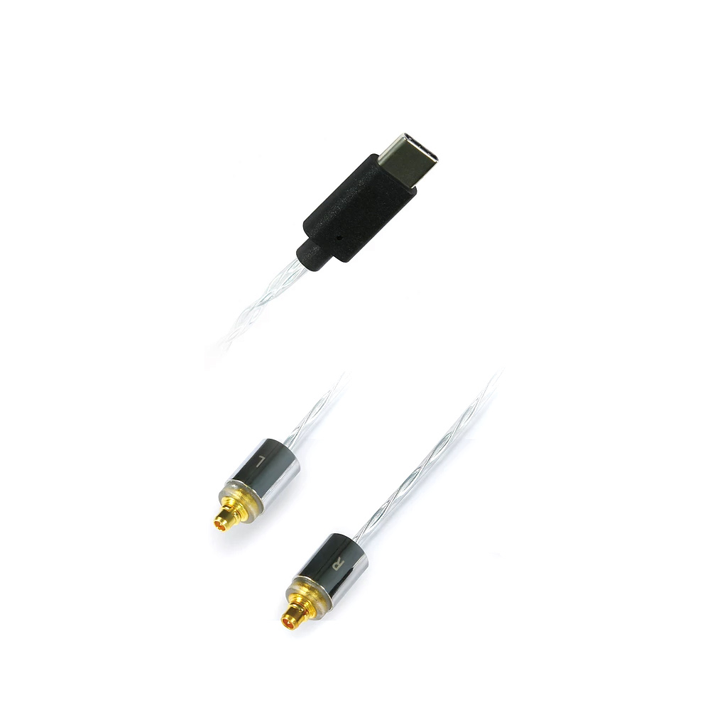 Кабель OEAudio 2DualCPS USB type-C - MMCX Transparent - фото 1