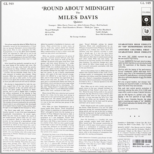 Виниловая пластинка Miles Davis - Round About Midnight - рис.1