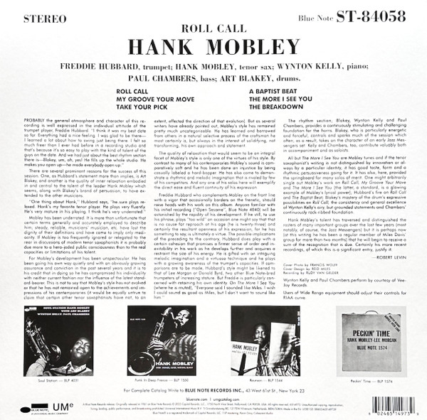 Виниловая пластинка Hank Mobley – Roll Call - LP - рис.1