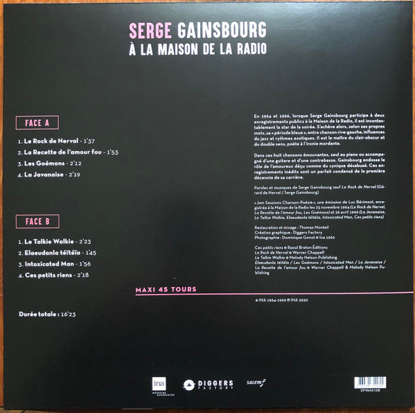 Виниловая пластинка Serge Gainsbourg - A La Maison De La Radio - LP - рис.1