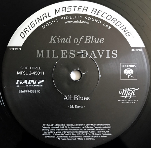 Виниловая пластинка Miles Davis – Kind Of Blue (MFSL) LP - рис.3