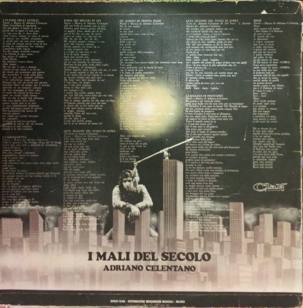Виниловая пластинка Adriano Celentano – I Mali Del Secolo LP - рис.1
