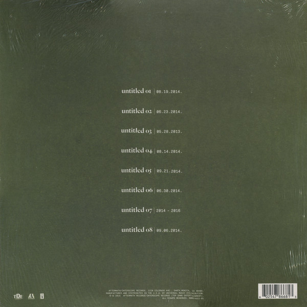 Виниловая пластинка Kendrick Lamar – Untitled Unmastered. LP - рис.1