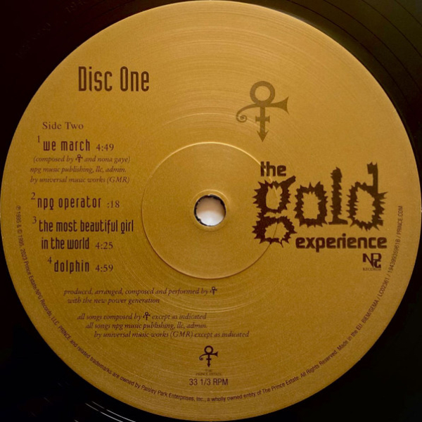 Виниловая пластинка The Artist (Formerly Known As Prince) – The Gold Experience - 2LP - рис.4