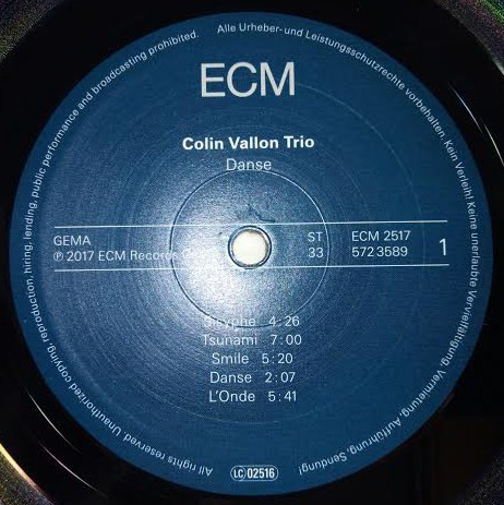 Виниловая пластинка Colin Vallon Trio - Danse - рис.2