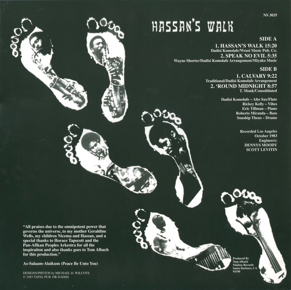 Виниловая пластинка Dadisi Komolafe - Hassan's Walk - (Pure Pleasure) LP - рис.1