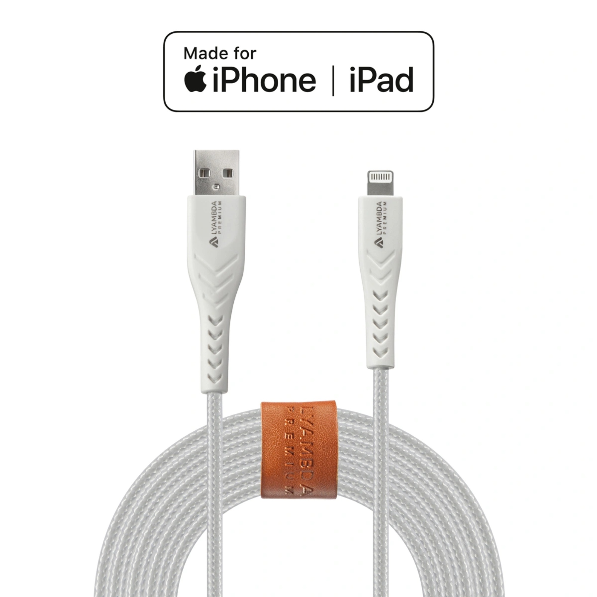 

Кабель Lyambda, Белый, LALm25 USB Type-A/Lightning White