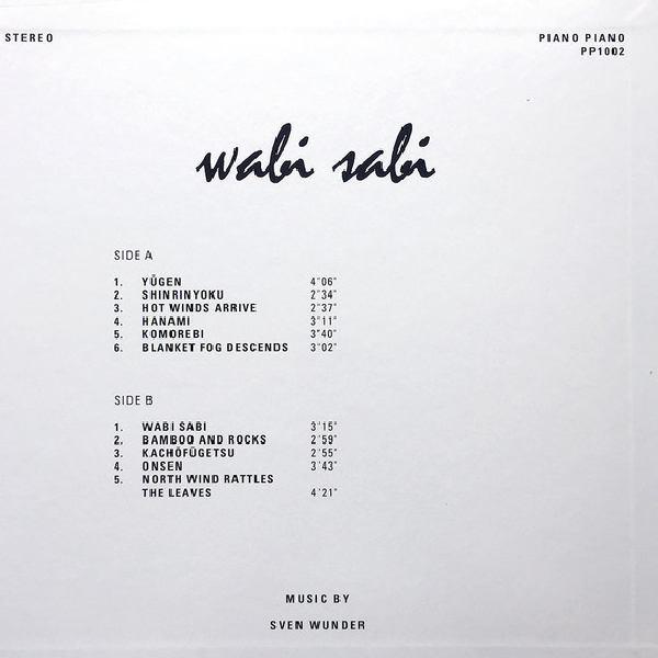 Виниловая пластинка Sven Wunder – Wabi Sabi LP - рис.1