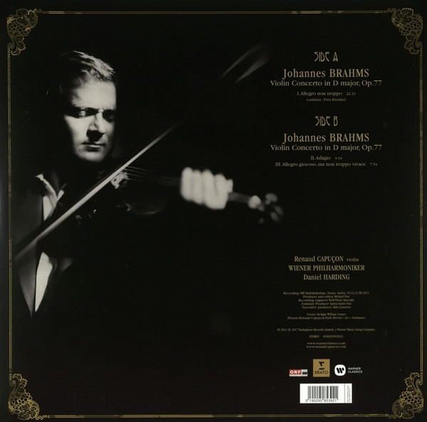 Виниловая пластинка Brahms; Renaud Capu?on; Daniel Harding; Wiener Philharmoniker - Violin Concerto - рис.1