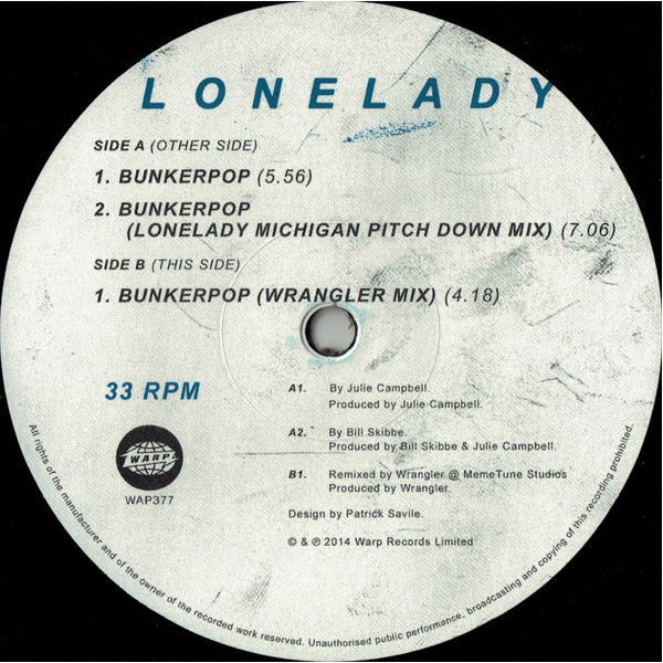 Виниловая пластинка LoneLady – Bunkerpop LP - рис.3