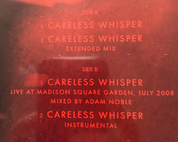 Виниловая пластинка George Michael - Careless Whisper - 12" (Half Speed) Picture Disk LP - рис.1
