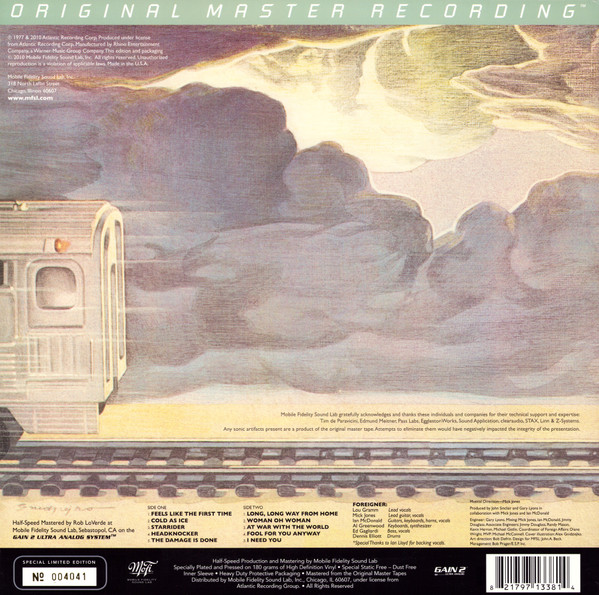 Виниловая пластинка Foreigner – Foreigner - MFSL - LP - рис.1