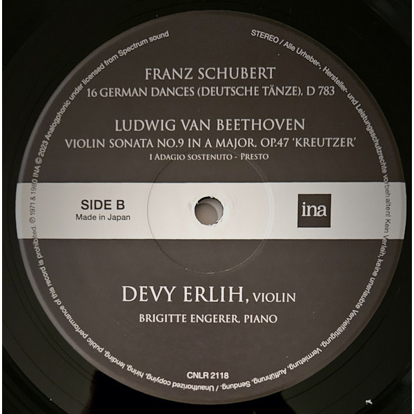 Виниловая пластинка Devy Erlih - Violin Recitals 1971 & 1980 LP - рис.3
