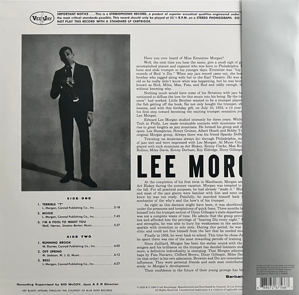 Виниловая пластинка Lee Morgan – Here's Lee Morgan - LP - рис.1