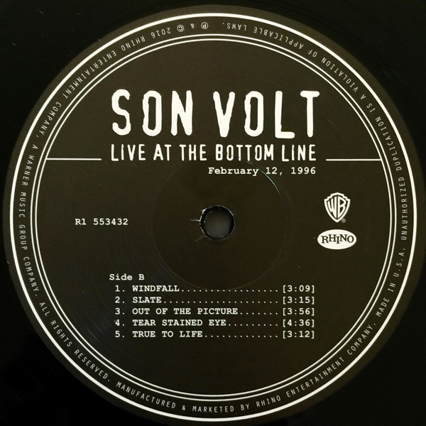 Виниловая пластинка Son Volt - Live At The Bottom Line (February 12, 1996) - рис.3