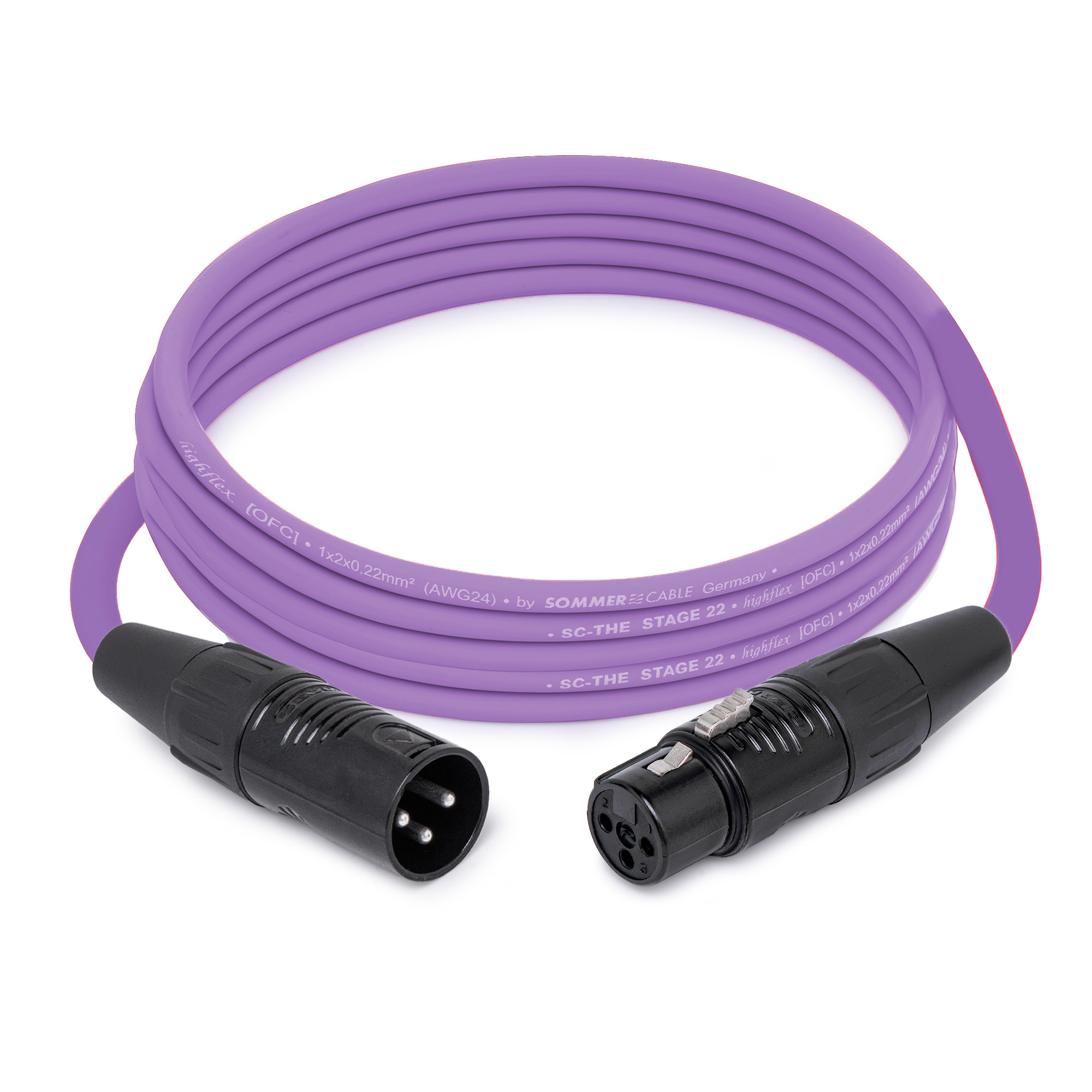 Кабель HeadMade Pro XLR-F - XLR-M Purple 3m