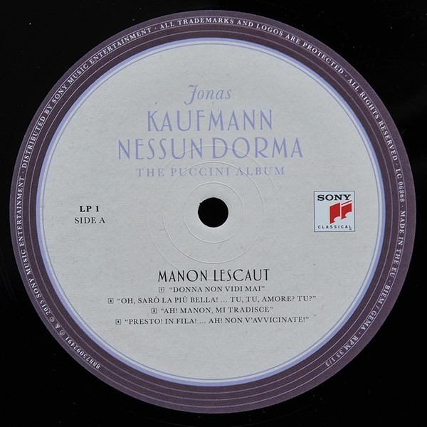 Виниловая пластинка Jonas Kaufmann - Nessun Dorma - The Puccini Album - рис.2