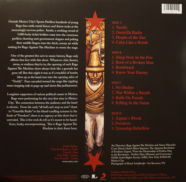 Виниловая пластинка Rage Against The Machine – The Battle Of Mexico City LP - рис.1