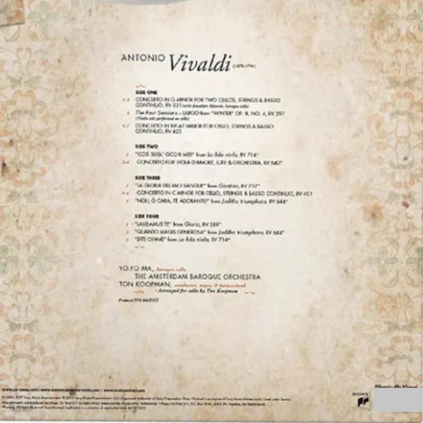 Виниловая пластинка Yo-Yo Ma - Vivaldis Cello (coloured) - 2LP - рис.3