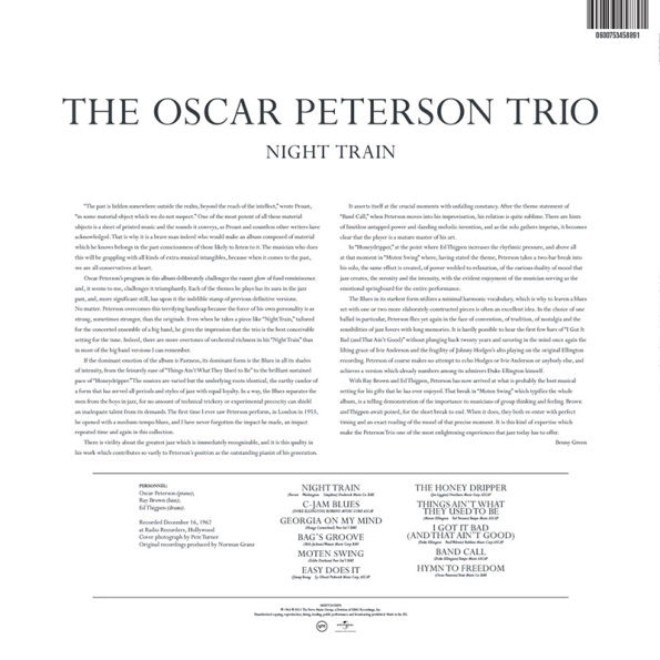 Виниловая пластинка Oscar Peterson Night Train LP - рис.1