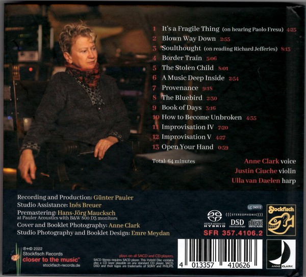 CD-диск Anne Clark With Ulla van Daelen & Justin Ciuche – Borderland - SACD - рис.1