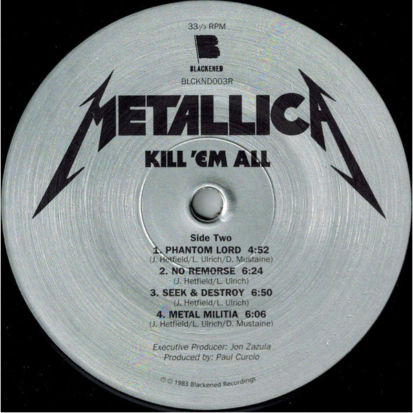 Виниловая пластинка Metallica – Kill 'Em All - 180G LP - рис.3