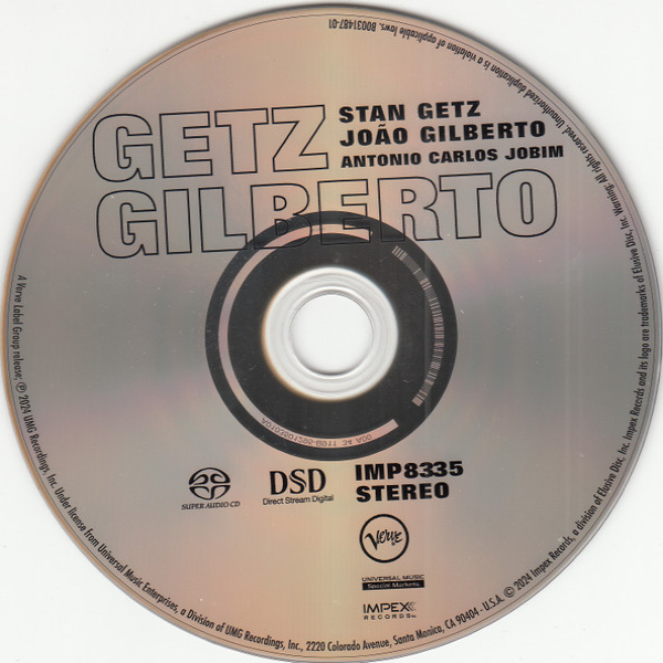 CD-диск Stan Getz & Joao Gilberto, Featuring Antonio Carlos Jobim - Getz & Gilberto SACD - рис.2