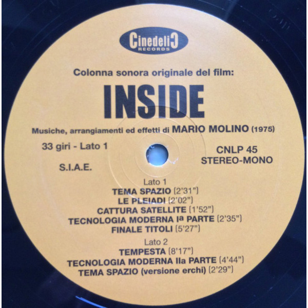 Виниловая пластинка Mario Molino – Inside LP - рис.2