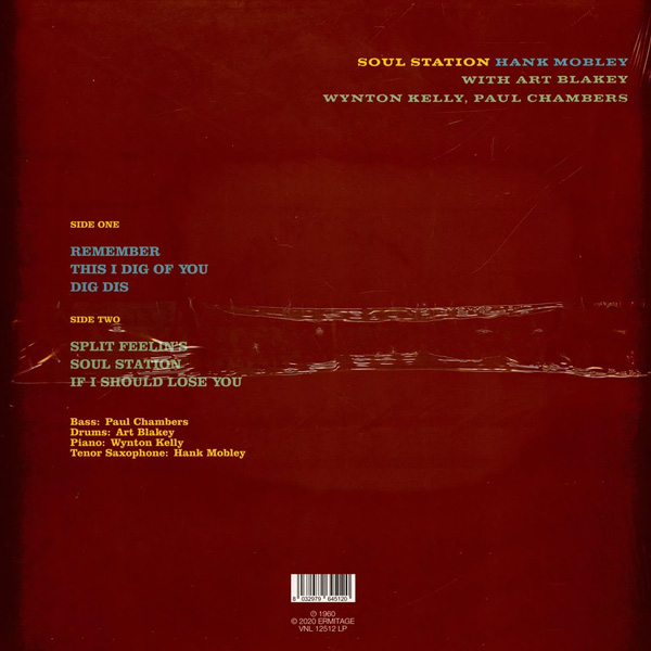 Виниловая пластинка Hank Mobley – Soul Station LP Clear - рис.1