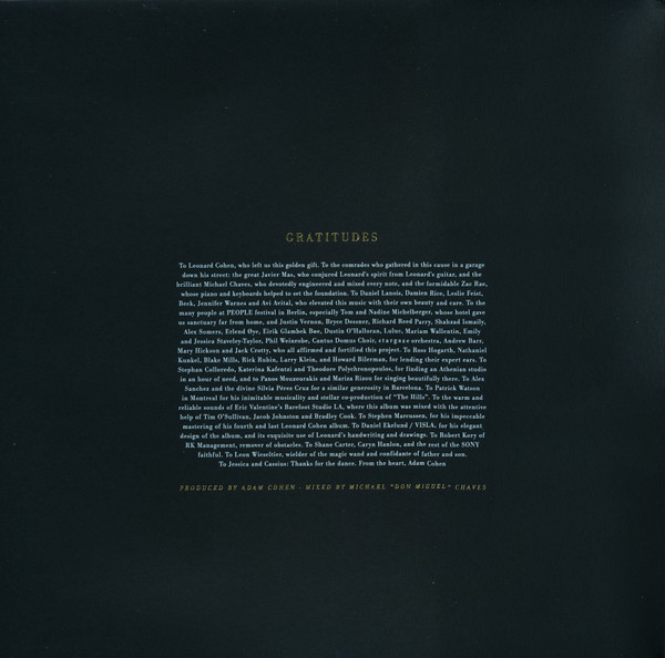 Виниловая пластинка Leonard Cohen – Thanks For The Dance LP - рис.1