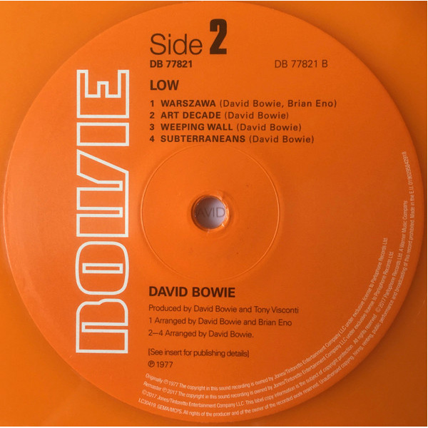 Виниловая пластинка David Bowie – Low (45th Anniversary) LP - рис.5