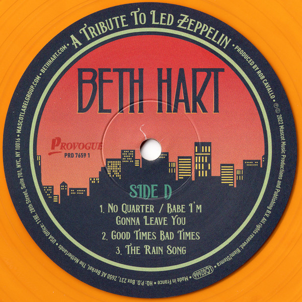 Виниловая пластинка Beth Hart – A Tribute To Led Zeppelin Orange - 2LP - рис.6