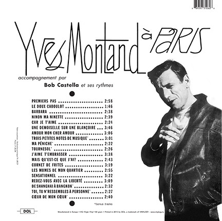 Виниловая пластинка Yves Montand - Paris - рис.1