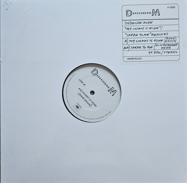 Виниловая пластинка Depeche Mode - My Cosmos Is Mine / Speak To Me (Remixes) - (45RPM) LP